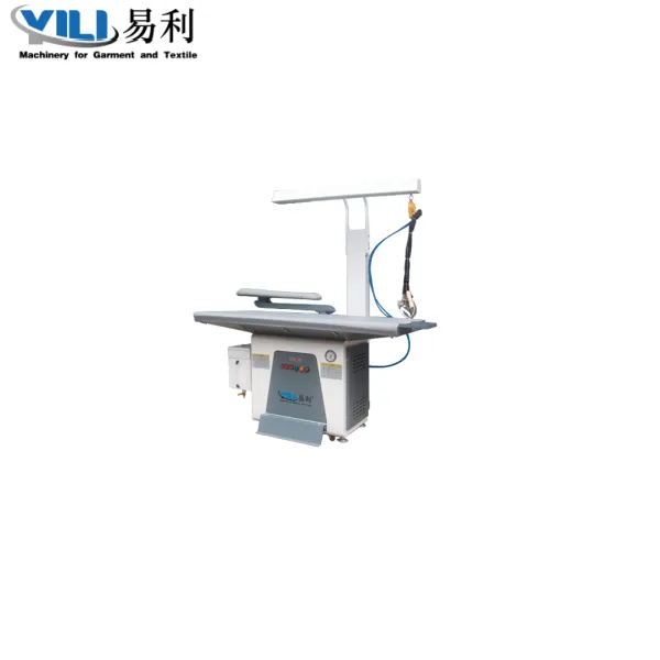 طاولة كيّ تعمل بالشفط YL-128A-DT YL-128B-DT مزودة بمولد طاقة مدمج (مع مدخنة وحامل مكواة) - دلو واحد 1